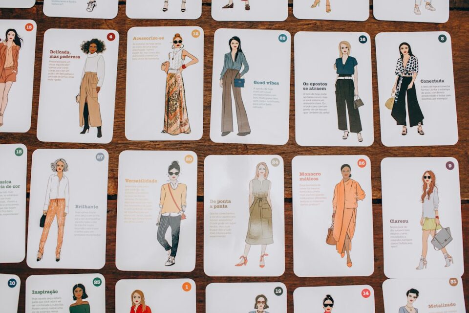 capsule wardrobe essentials cover illustration with modular outfit icons